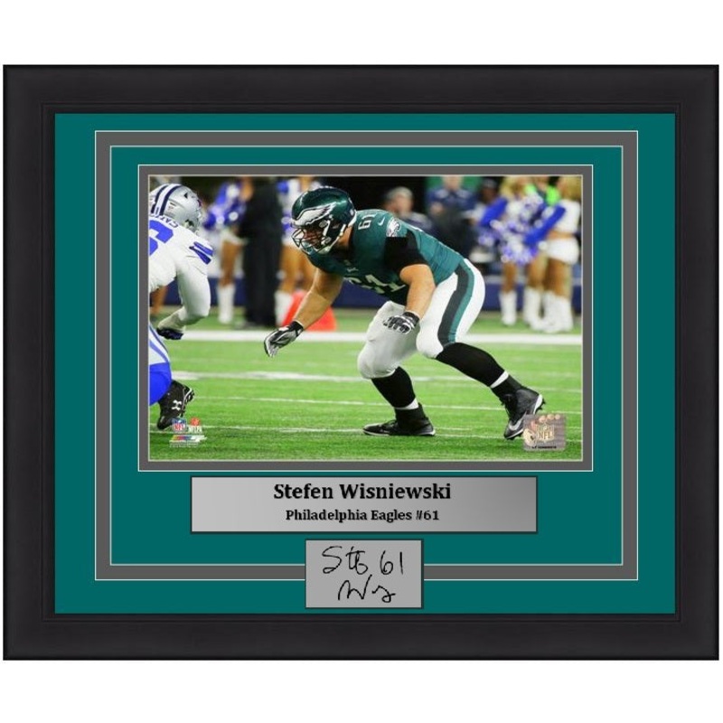 Stefen Wisniewski v. Cowboys Philadelphia Eagles 8x10 Framed Football Photo with Engraved Autograph