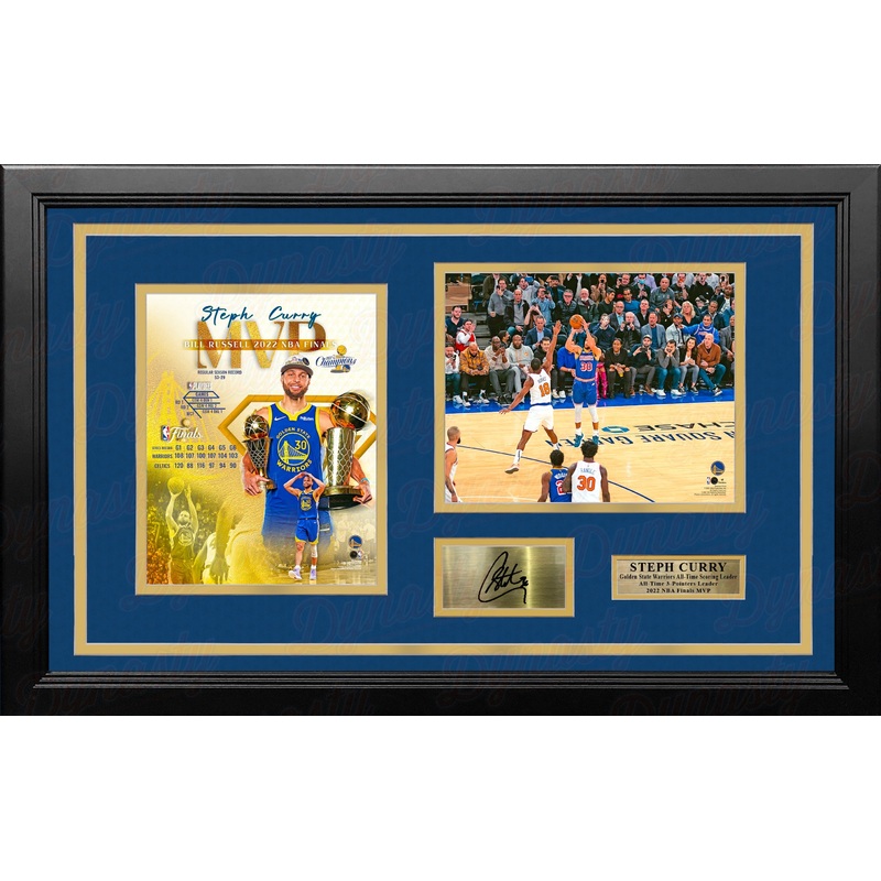 Steph Curry Golden State Warriors 2022 NBA Champions Framed Photo Collage with Engraved Autograph