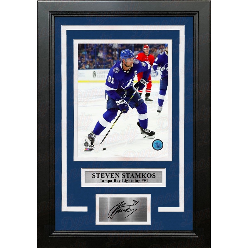 Steven Stamkos in Action Tampa Bay Lightning 8" x 10" Framed Hockey Photo with Engraved Autograph