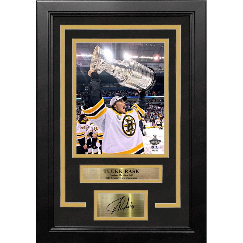 Tuukka Rask Stanley Cup Boston Bruins 8" x 10" Framed Hockey Photo with Engraved Autograph