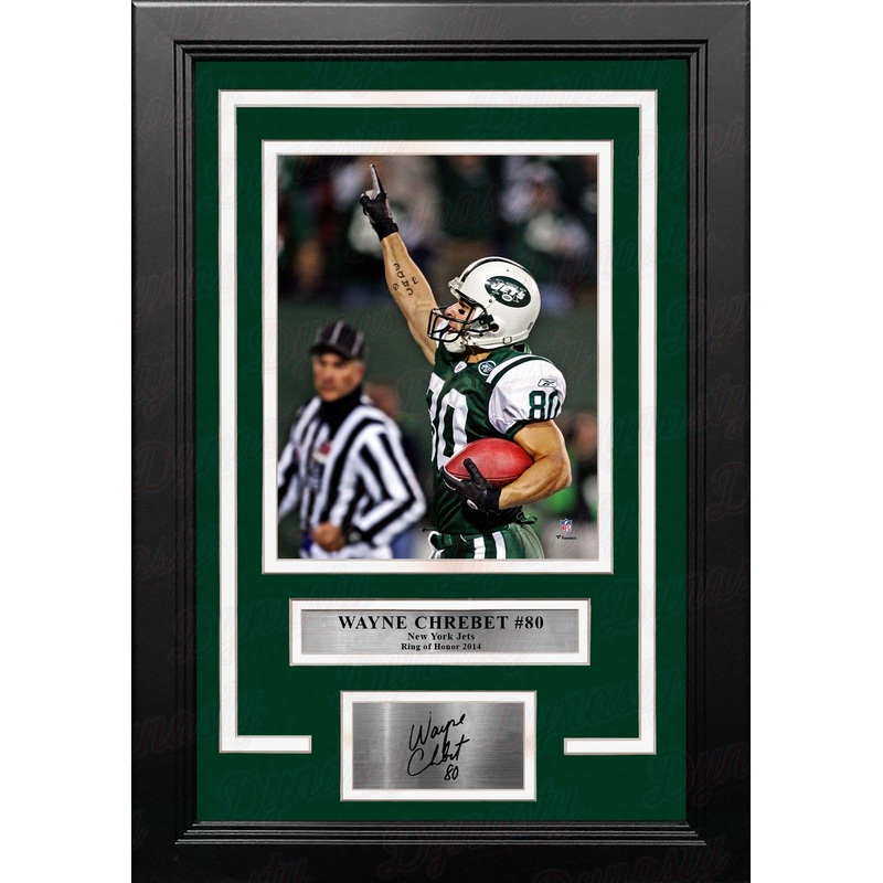 Wayne Chrebet Celebration New York Jets 8" x 10" Framed Football Photo with Engraved Autograph