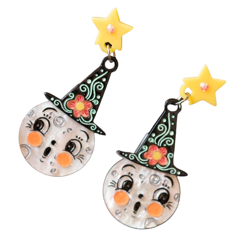 Bloomin' Luna Witch Statement Earrings by Johanna Parker x Lipstick & Chrome