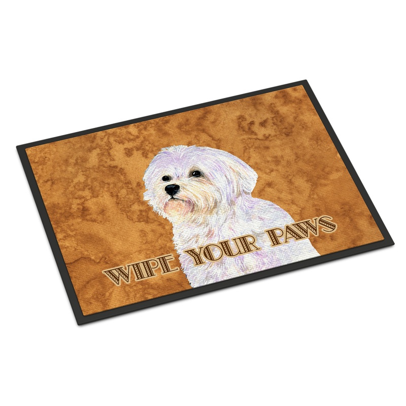 Puppy Cut Maltese Wipe your Paws Doormat - 24x36 Decorative Floor Mat  Indoor/Outdoor Rug with Artistic Flair SS4898JMAT