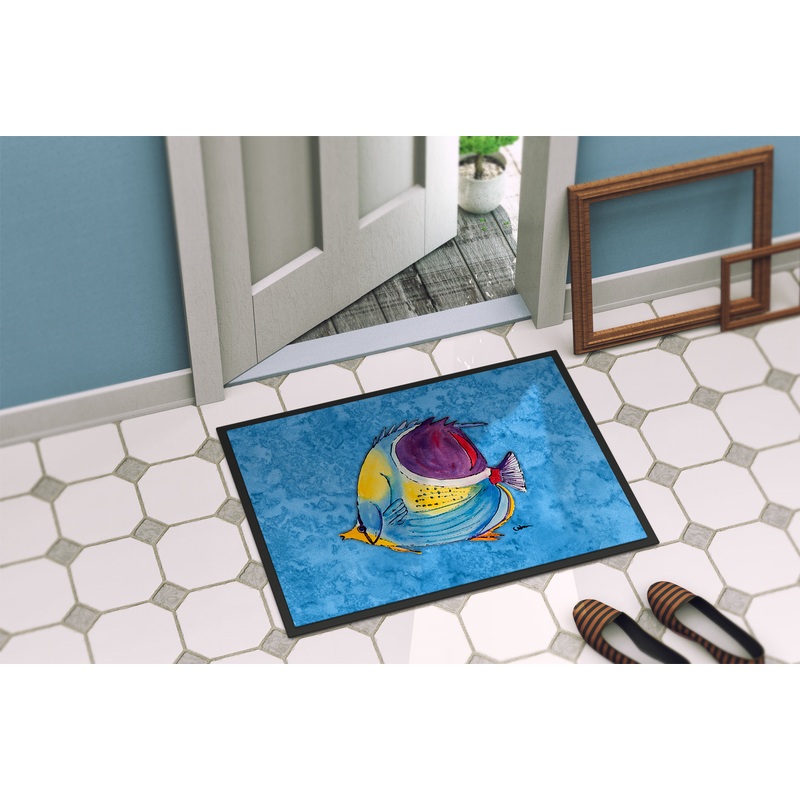 Fish  Tropical Doormat - 24x36 Decorative Floor Mat  Indoor/Outdoor Rug