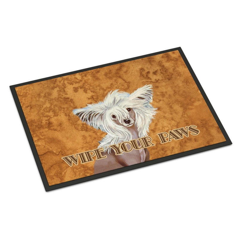 Chinese Crested Wipe your Paws Doormat - 18x27 Decorative Floor Mat  Indoor/Outdoor Rug with Artistic Flair LH9459MAT