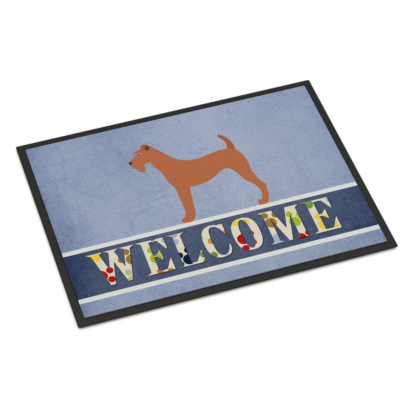 Irish Terrier Welcome Doormat - 18x27 Decorative Floor Mat  Indoor/Outdoor Rug with Artistic Flair BB8276MAT