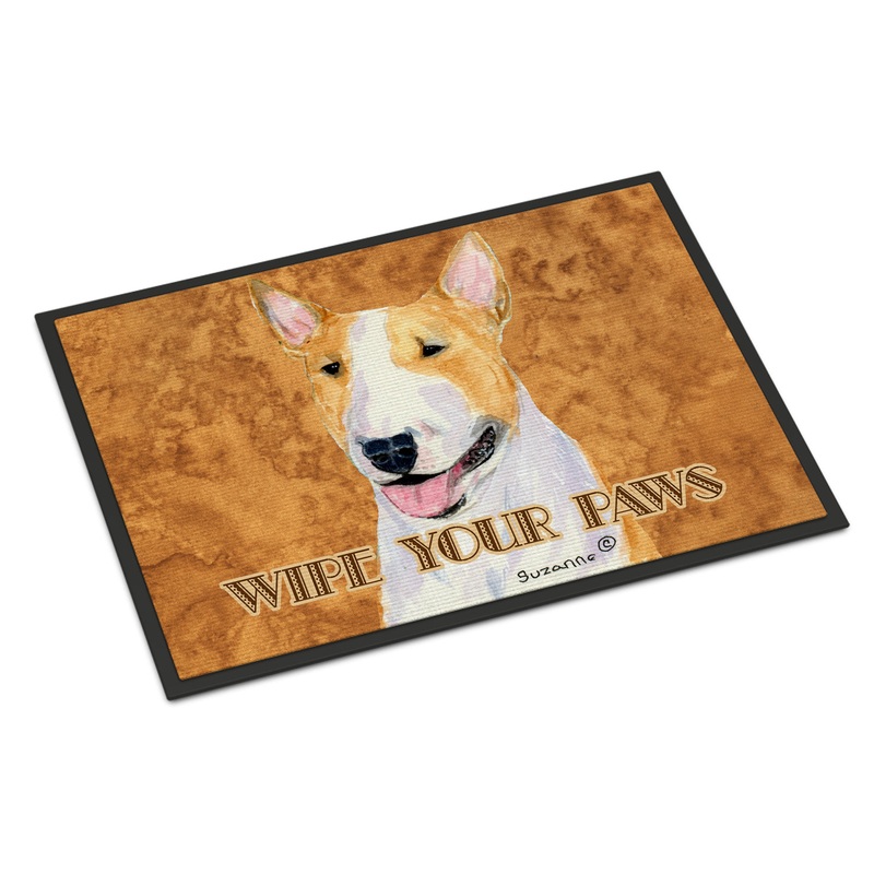 Bull Terrier Wipe your Paws Doormat - 24x36 Decorative Floor Mat  Indoor/Outdoor Rug with Artistic Flair SS4890JMAT